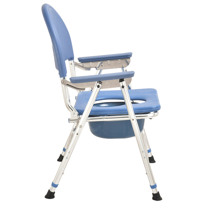 SMARTCARE Adjustable Height Folding Commode Chair SC-890K | Aluminium Frame, Portable & Lightweight, Odor-Sealing Toilet, 125kg Capacity