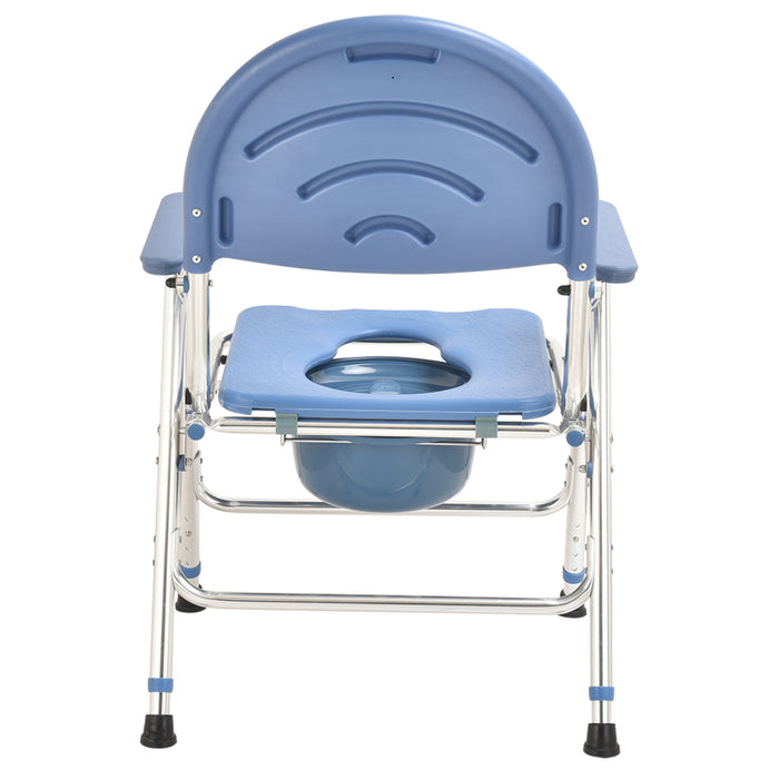 SMARTCARE Adjustable Height Folding Commode Chair SC-890K | Aluminium Frame, Portable & Lightweight, Odor-Sealing Toilet, 125kg Capacity
