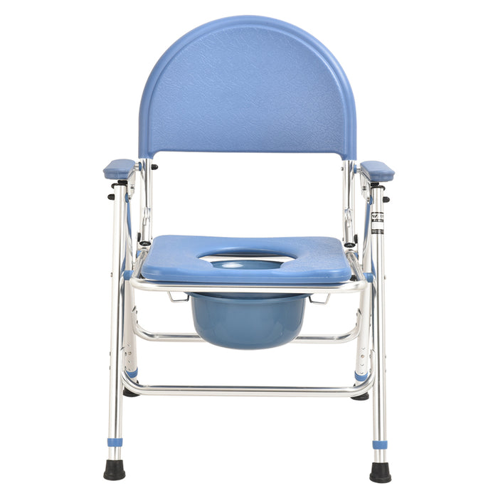 SMARTCARE Adjustable Height Folding Commode Chair SC-890K | Aluminium Frame, Portable & Lightweight, Odor-Sealing Toilet, 125kg Capacity