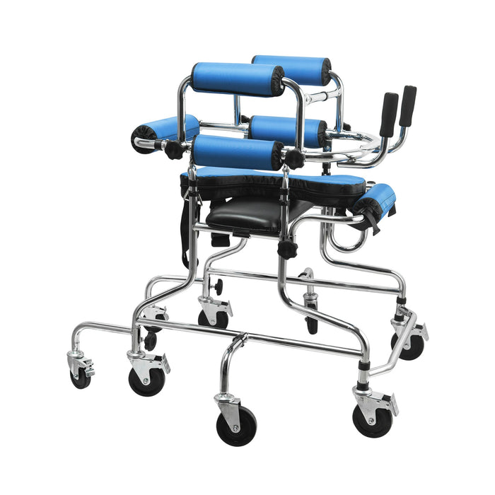 SMARTCARE Hemiplegia Training Walker SC-914K | Adjustable Height & Width, 8-Wheel Stability, Padded Support, Safety Brakes, Elderly & Rehabilitation Assisted Walker| 125kg Load Capacity