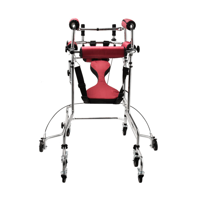 SMARTCARE Adult Standing Hemiplegia Rollator Walker SC-914KB | Adjustable Height & Width, 8-Wheel Stability, Padded Chest & Armpit Support, Safety Brakes| 125kg Load Capacity