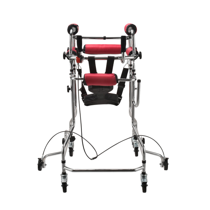 SMARTCARE Adult Standing Hemiplegia Rollator Walker SC-914KB | Adjustable Height & Width, 8-Wheel Stability, Padded Chest & Armpit Support, Safety Brakes| 125kg Load Capacity