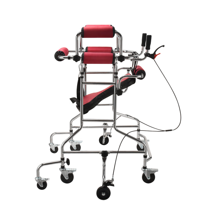 SMARTCARE Adult Standing Hemiplegia Rollator Walker SC-914KB | Adjustable Height & Width, 8-Wheel Stability, Padded Chest & Armpit Support, Safety Brakes| 125kg Load Capacity