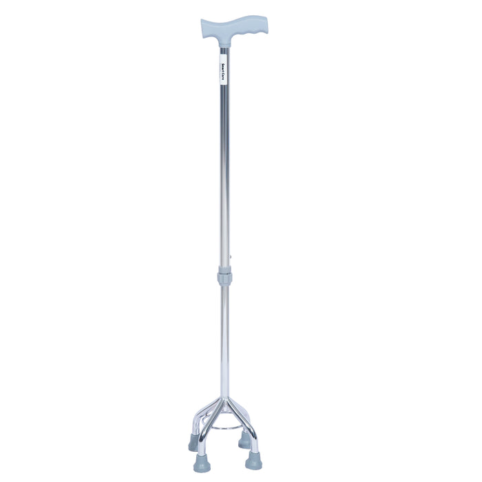 SMARTCARE Adjustable Walking Stick SC-931K | Dual-Material Reinforced Frame, 10-Level Height Adjustment (74-97cm), Ergonomic Palm Grip, Non-Slip Quad Base, 100kg Load Capacity