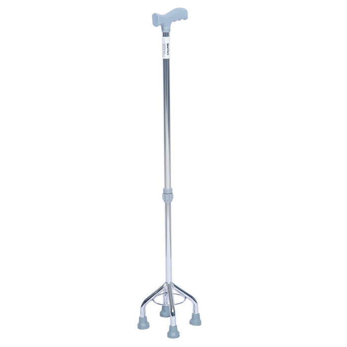 SMARTCARE Adjustable Walking Stick SC-931K | Dual-Material Reinforced Frame, 10-Level Height Adjustment (74-97cm), Ergonomic Palm Grip, Non-Slip Quad Base, 100kg Load Capacity
