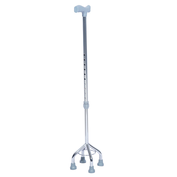 SMARTCARE Adjustable Walking Stick SC-931K | Dual-Material Reinforced Frame, 10-Level Height Adjustment (74-97cm), Ergonomic Palm Grip, Non-Slip Quad Base, 100kg Load Capacity