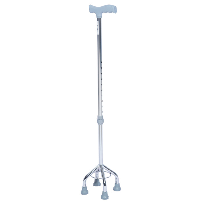 SMARTCARE Adjustable Walking Stick SC-931K | Dual-Material Reinforced Frame, 10-Level Height Adjustment (74-97cm), Ergonomic Palm Grip, Non-Slip Quad Base, 100kg Load Capacity