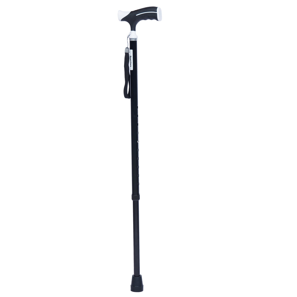 SMARTCARE Adjustable Walking Stick SC-923K | 9-Level Height Adjustment (74.5-97cm), Ergonomic Grip, Anti-Slip Base, Durable Aluminum Alloy, 100kg Load Capacity