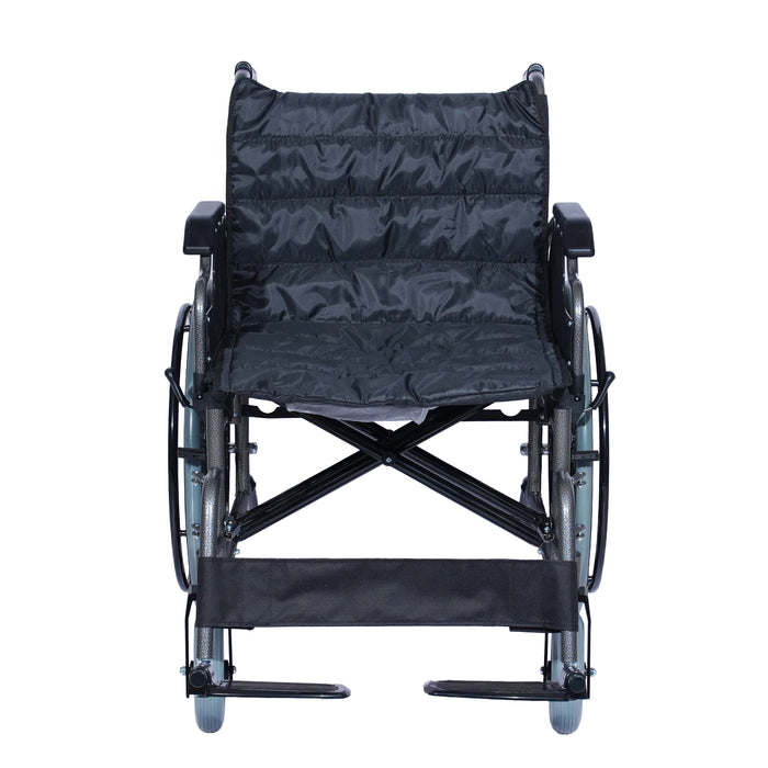 SMARTCARE Heavy-Duty Bariatric Wheelchair SC-1951 | Powder-Coated Steel Frame, Double Cross Support, Flip-Back Armrests, Detachable Legrests, 24" Mag Wheels, PU Castors | 120kg Weight Capacity