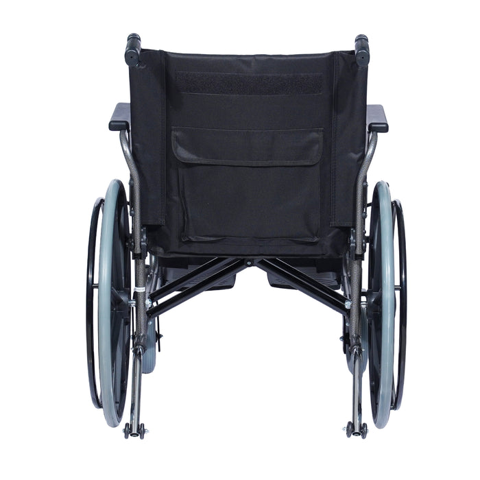SMARTCARE Heavy-Duty Bariatric Wheelchair SC-1951 | Powder-Coated Steel Frame, Double Cross Support, Flip-Back Armrests, Detachable Legrests, 24" Mag Wheels, PU Castors | 120kg Weight Capacity