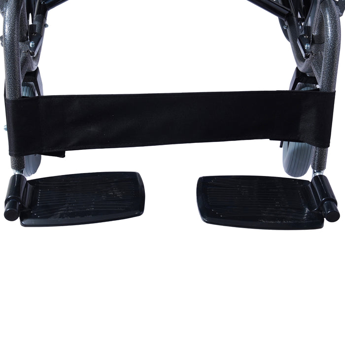 SMARTCARE Heavy-Duty Bariatric Wheelchair SC-1951 | Powder-Coated Steel Frame, Double Cross Support, Flip-Back Armrests, Detachable Legrests, 24" Mag Wheels, PU Castors | 120kg Weight Capacity