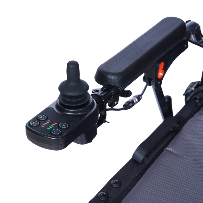 SMARTCARE Electric Wheelchair with Reclining Backrest & Adjustable Headrest SC01123LA | High-Strength Aluminum Alloy Frame, Manual & Electric Mode, Flip-Up Armrest, Detachable Battery, Wireless Remote Control