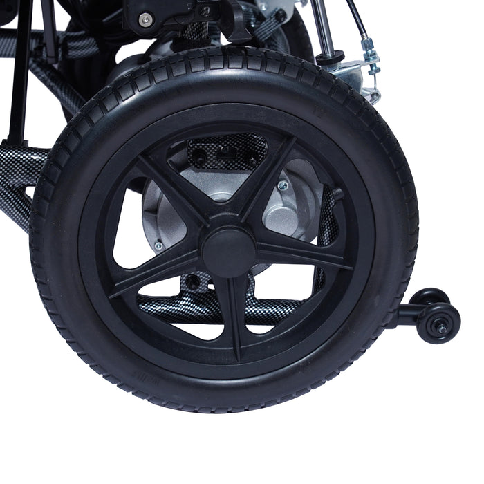 SMARTCARE Electric Wheelchair with Reclining Backrest & Adjustable Headrest SC01123LA | High-Strength Aluminum Alloy Frame, Manual & Electric Mode, Flip-Up Armrest, Detachable Battery, Wireless Remote Control