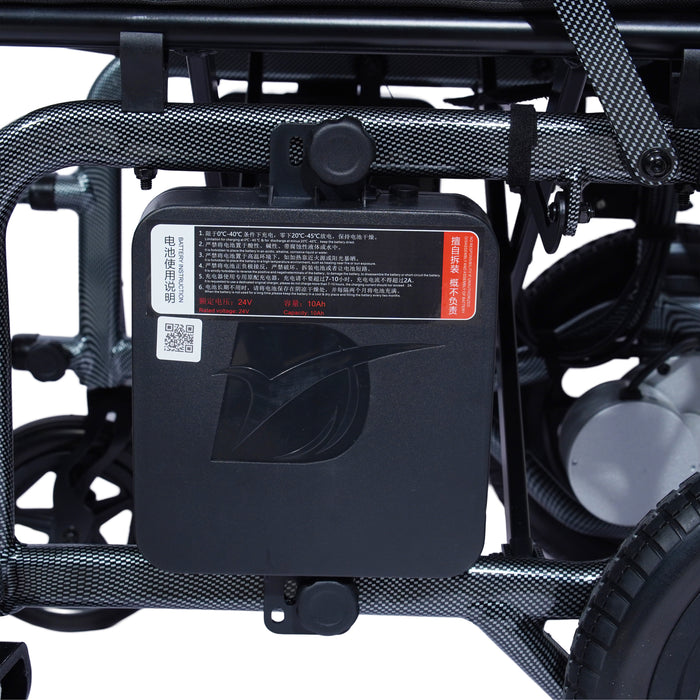 SMARTCARE Electric Wheelchair with Reclining Backrest & Adjustable Headrest SC01123LA | High-Strength Aluminum Alloy Frame, Manual & Electric Mode, Flip-Up Armrest, Detachable Battery, Wireless Remote Control