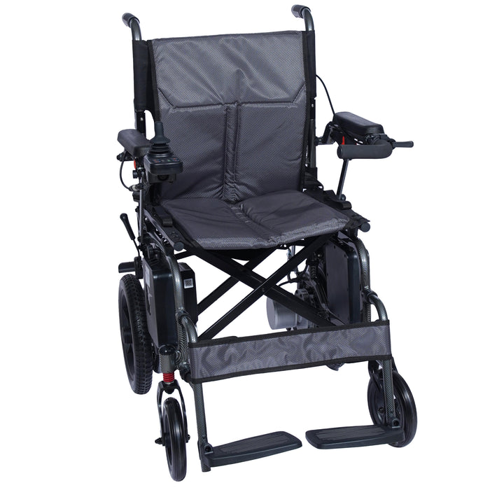 SMARTCARE Electric Wheelchair with Reclining Backrest & Adjustable Headrest SC01123LA | High-Strength Aluminum Alloy Frame, Manual & Electric Mode, Flip-Up Armrest, Detachable Battery, Wireless Remote Control