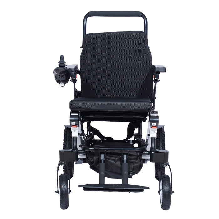 SMARTCARE Electric Power Wheelchair SC-114 | Lightweight Foldable Aluminum Frame, Flip-Up Armrest & Footrest, 8" PU Castor, 12" Rear Wheels, Dual 250W Brush Motors, 7.5AH Lithium Battery | 100kg Weight Capacity