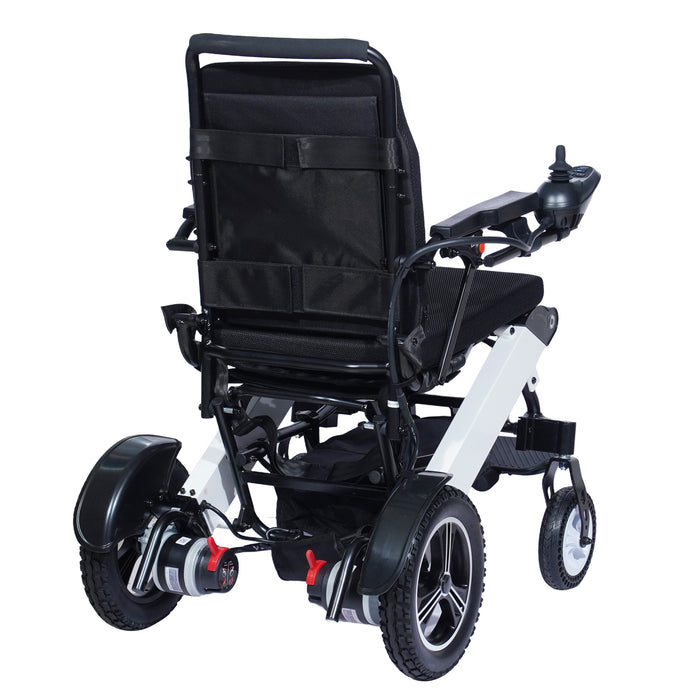 SMARTCARE Electric Power Wheelchair SC-114 | Lightweight Foldable Aluminum Frame, Flip-Up Armrest & Footrest, 8" PU Castor, 12" Rear Wheels, Dual 250W Brush Motors, 7.5AH Lithium Battery | 100kg Weight Capacity