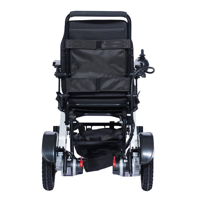 SMARTCARE Electric Power Wheelchair SC-114 | Lightweight Foldable Aluminum Frame, Flip-Up Armrest & Footrest, 8" PU Castor, 12" Rear Wheels, Dual 250W Brush Motors, 7.5AH Lithium Battery | 100kg Weight Capacity