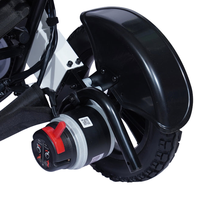SMARTCARE Electric Power Wheelchair SC-114 | Lightweight Foldable Aluminum Frame, Flip-Up Armrest & Footrest, 8" PU Castor, 12" Rear Wheels, Dual 250W Brush Motors, 7.5AH Lithium Battery | 100kg Weight Capacity