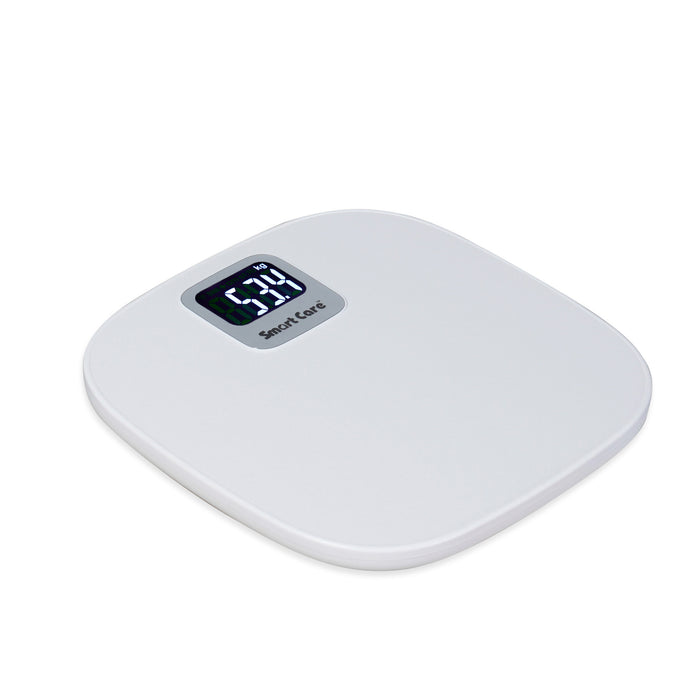 SMARTCARE Electronic Bathroom Weighing Scale SC0182 | High-Precision Digital Body Weight Scale with Auto Step-On, 180kg Capacity, Lightweight Design & White LED Display (White)