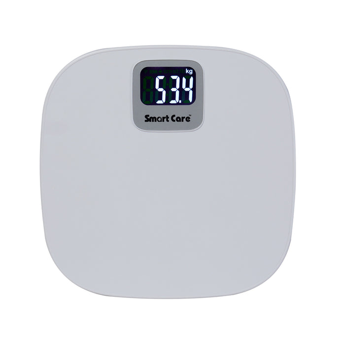 SMARTCARE Electronic Bathroom Weighing Scale SC0182 | High-Precision Digital Body Weight Scale with Auto Step-On, 180kg Capacity, Lightweight Design & White LED Display (White)