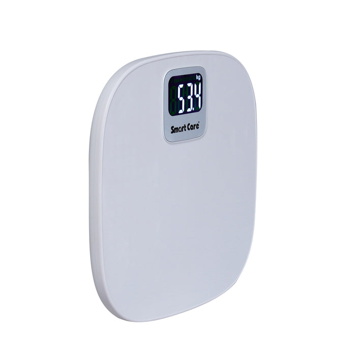 SMARTCARE Electronic Bathroom Weighing Scale SC0182 | High-Precision Digital Body Weight Scale with Auto Step-On, 180kg Capacity, Lightweight Design & White LED Display (White)