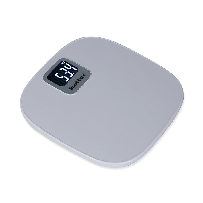 SMARTCARE Electronic Bathroom Weighing Scale SC0182 | High-Precision Digital Body Weight Scale with Auto Step-On, 180kg Capacity, Lightweight Design & White LED Display (White)