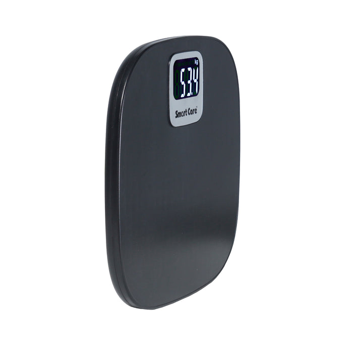 SMARTCARE Electronic Bathroom Weighing Scale SC0182 | High-Precision Digital Body Weight Scale with Auto Step-On, 180kg Capacity, Lightweight Design & White LED Display (Black)