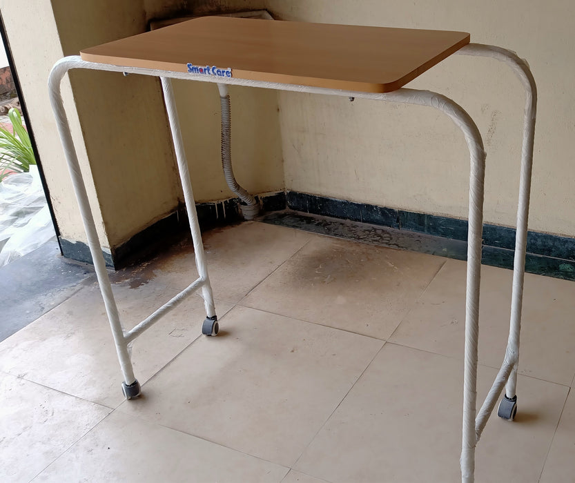 SMARTCARE OVER BED TABLE FOOT TROLLEY MS PIPE / PC / NOVAPAN OR MS TOP / 2'' WHEEL / 18'' * 24''