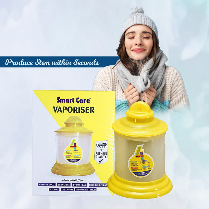 SMARTCARE Electric Steam Vaporizer – Portable, Lightweight, and Multi-Purpose for Cough, Cold, Skin Care, and Muscle Relief - Ideal for Home Use, Sinus Relief, and Comfortable Breathing