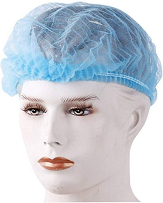 Smart Care Disposable Bouffant Cap Blue 100 Pieces