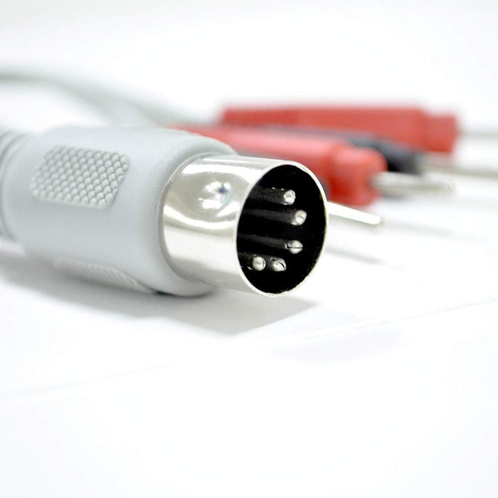Johari Digital - 5Pin4Core Lead Wire - for Electrotherapy Device Winstim, AP439 and Stim3 (Set of 2 pcs)