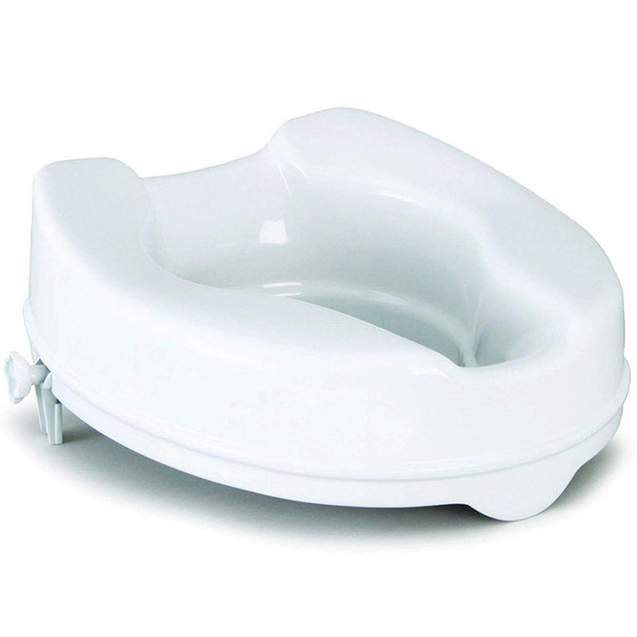 Smart Care Commode Raiser Seat 4 inch | Comfortable, Lightweight Portable Commode Seat Raiser/Adjustable Toilet Seat - Universal (White)