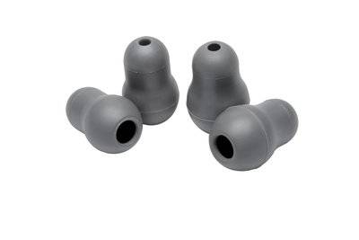 Snap Tight Soft-Sealing Ear-Tips, Large and Small, Grey