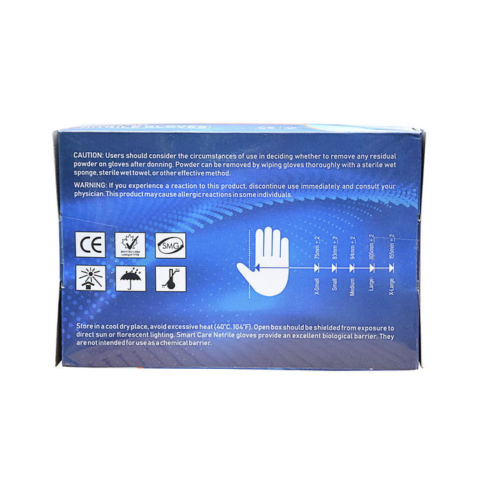 Smart Care Nitrile Gloves 100 Pieces Extra Small