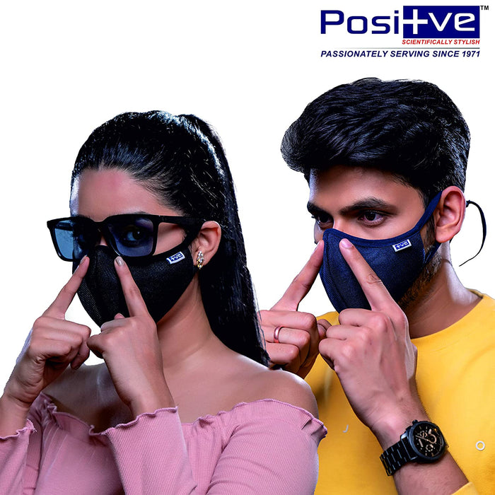 Posi+ve N99 Fog Free Face Mask Black Medium