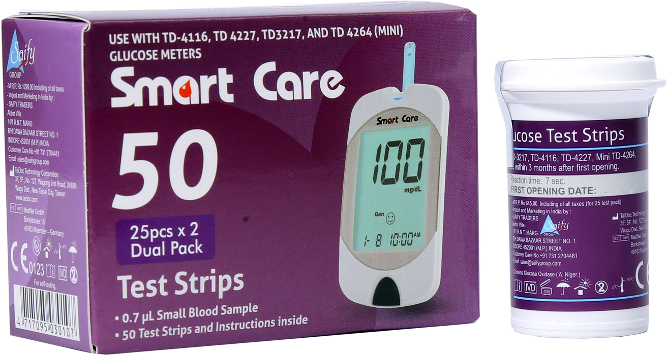 Smart Care Blood Glucose Strips 25*2