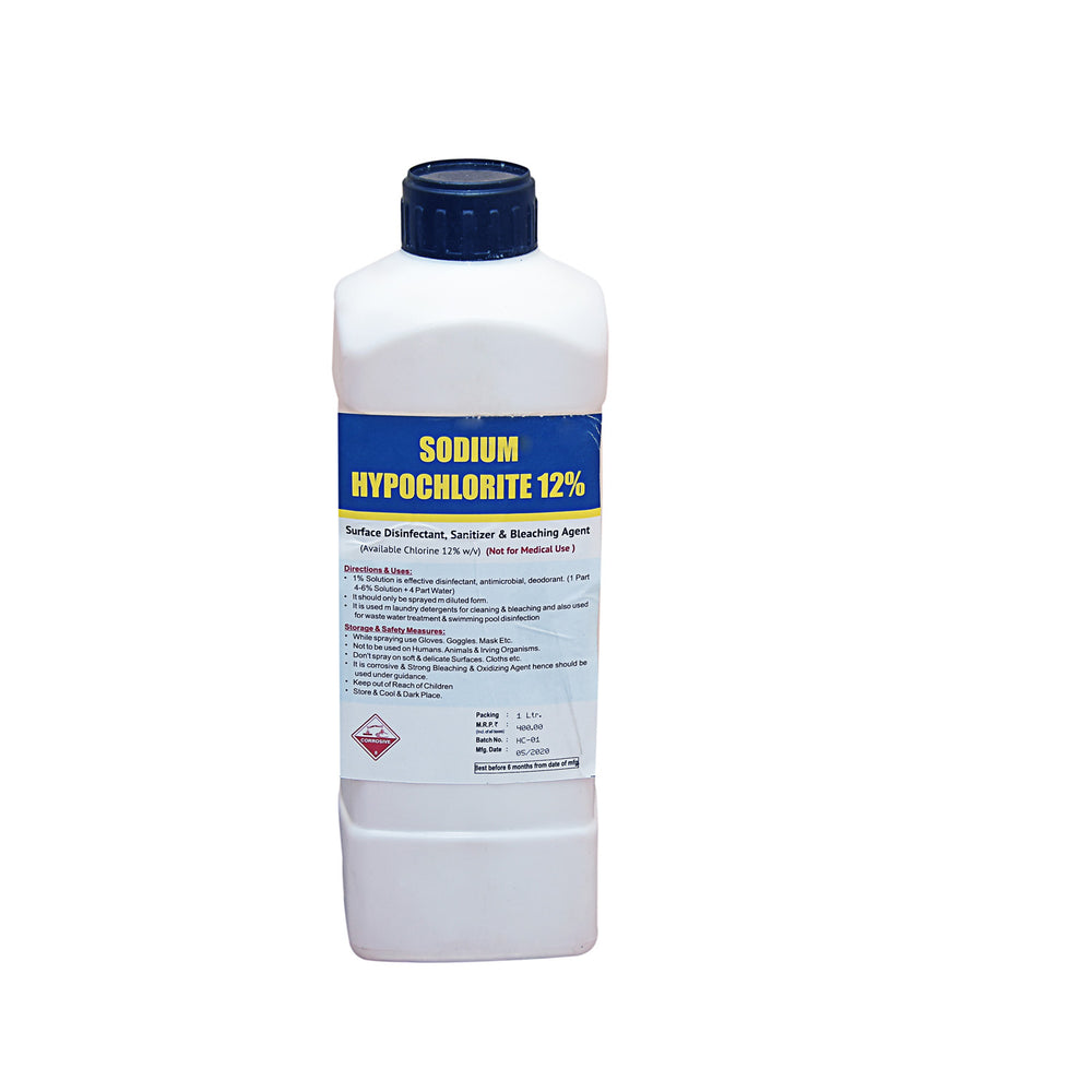 SODIUM HYPOCHLORITE 12% 1LTR
