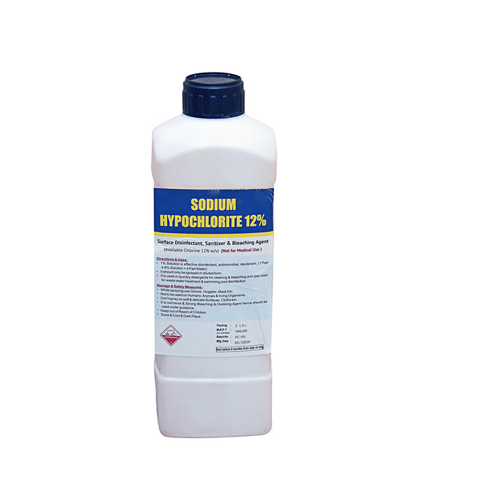 SODIUM HYPOCHLORITE 12% 1LTR