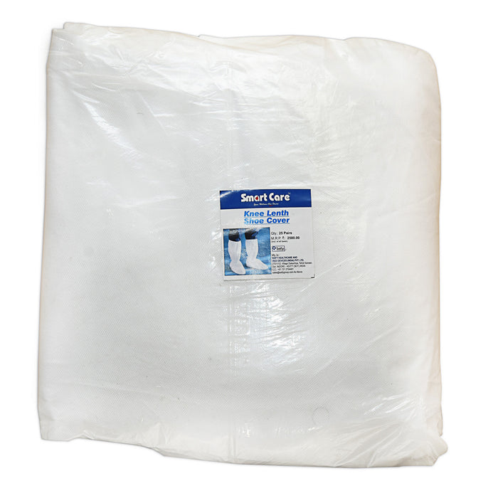 SHOE COVER WITH KNEE LENGTH NON WOVEN 40 GSM 25 PAIRS