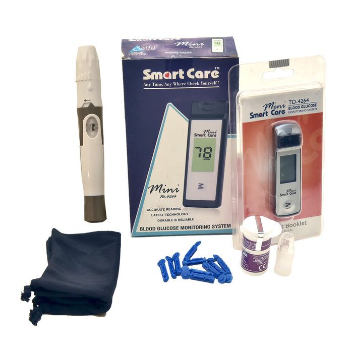 Smart Care Blood Glucose Monitor Mini with 10 Strips