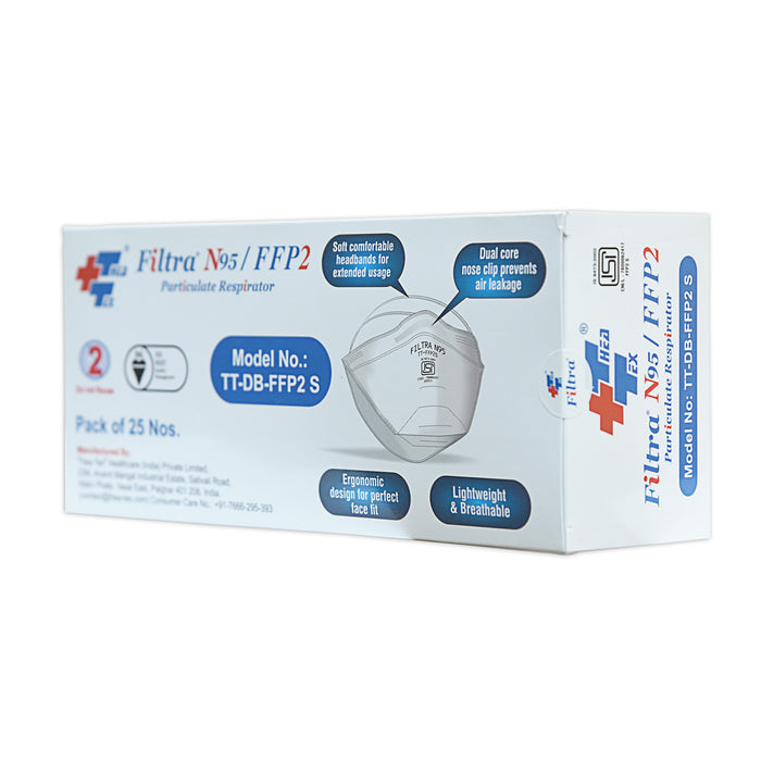 Filtra Face Mask N95 D-Shape (Pack of 25 Pcs)