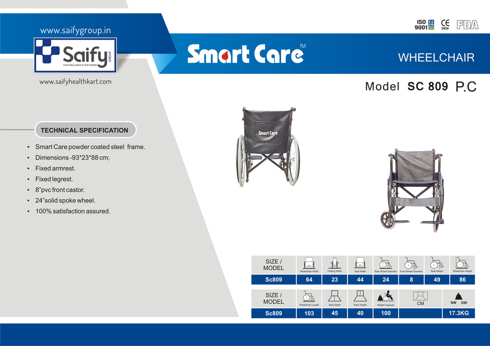 Wheelchair SC 809 Powder Coated