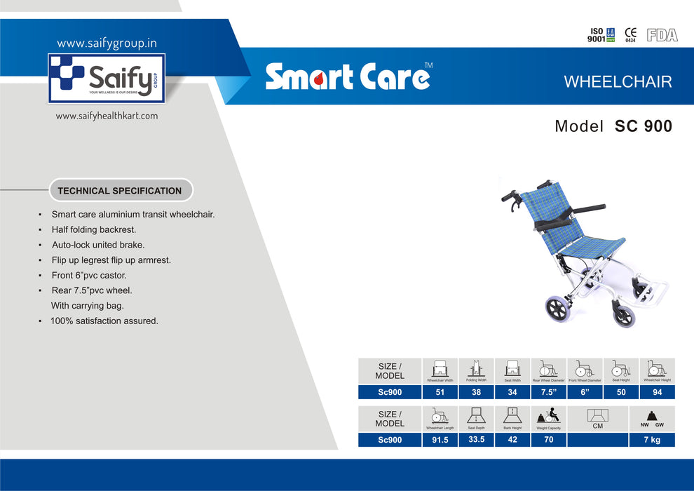 Wheelchair for Child with Carrying Bag 900 LB