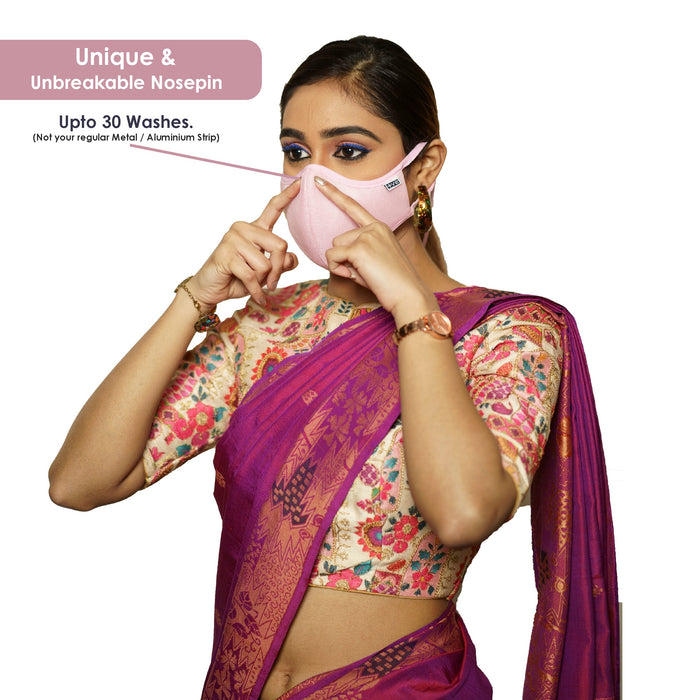 Posi+ve N99 Fog Free Face Mask Baby Pink Large