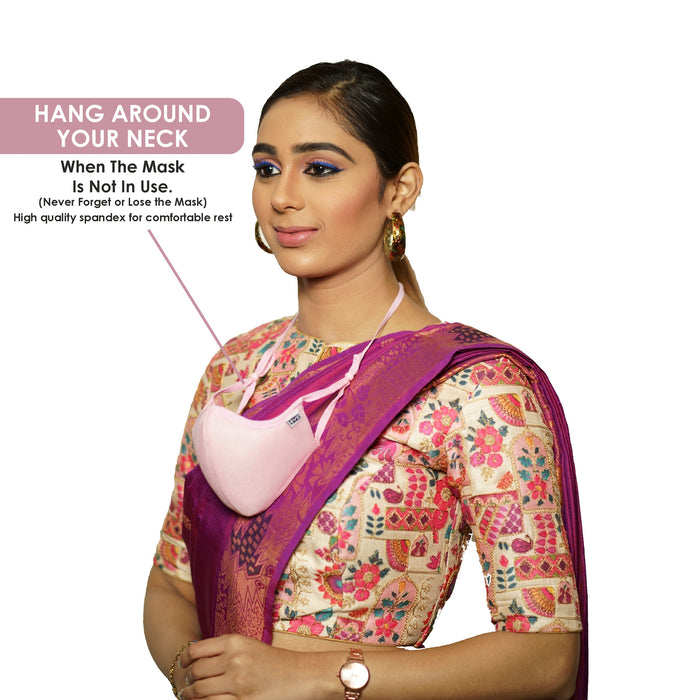 Posi+ve N99 Fog Free Face Mask Baby Pink Large