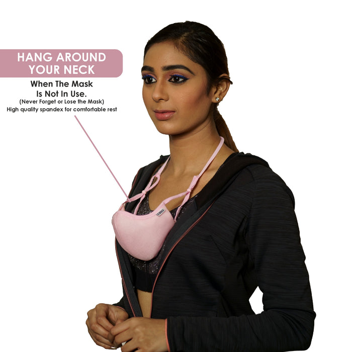 Posi+ve N99 Fog Free Face Mask Baby Pink Large