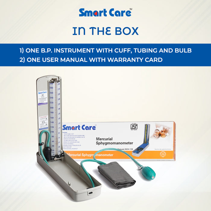 SMARTCARE Mercury Blood Pressure Monitor (Blue)