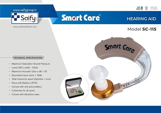 SMARTCARE HA02: Advanced Behind-The-Ear Hearing Aid Sound Enhancer for Ultimate Comfort and Amplified Clarity