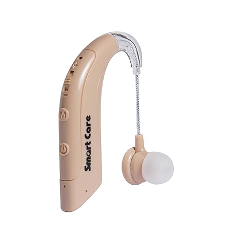 SMARTCARE Behind the Ear Rechargeable Hearing Aid (SC-711) with Adjustable Volume and Bluetooth Technology Connects Directly with Smartphone for Mild To Moderate Hearing Loss for Elderly People